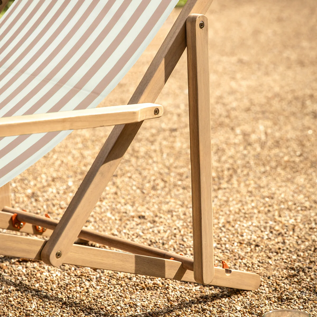 Ockley Striped Garden Deck Chair – image 4