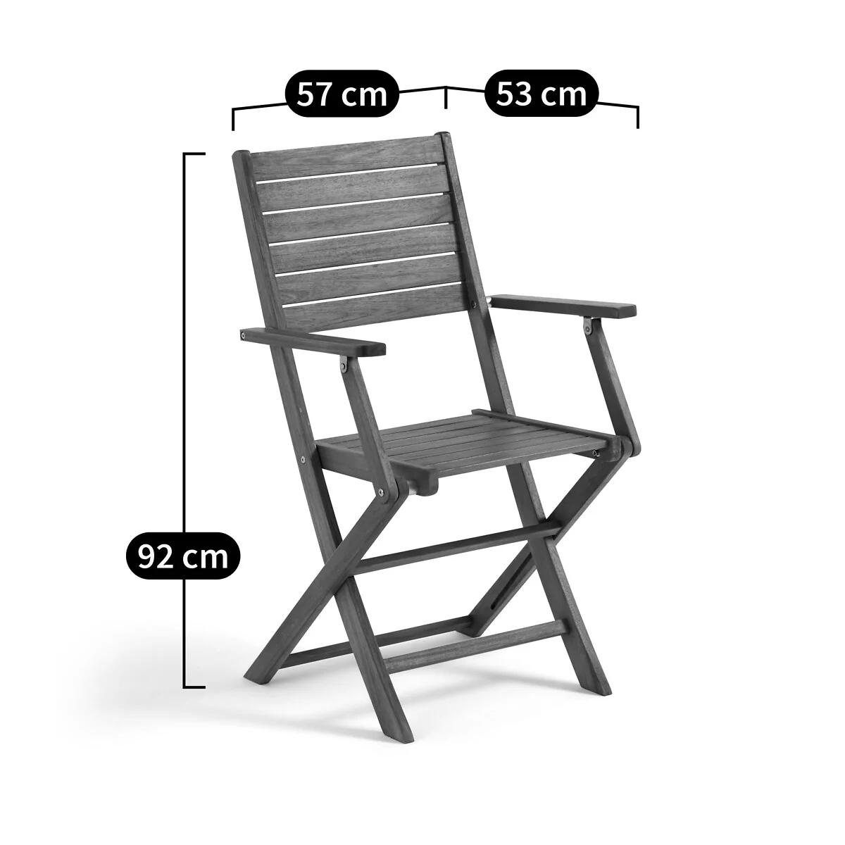 Set of 2 Napli Acacia Garden Armchairs – image 7