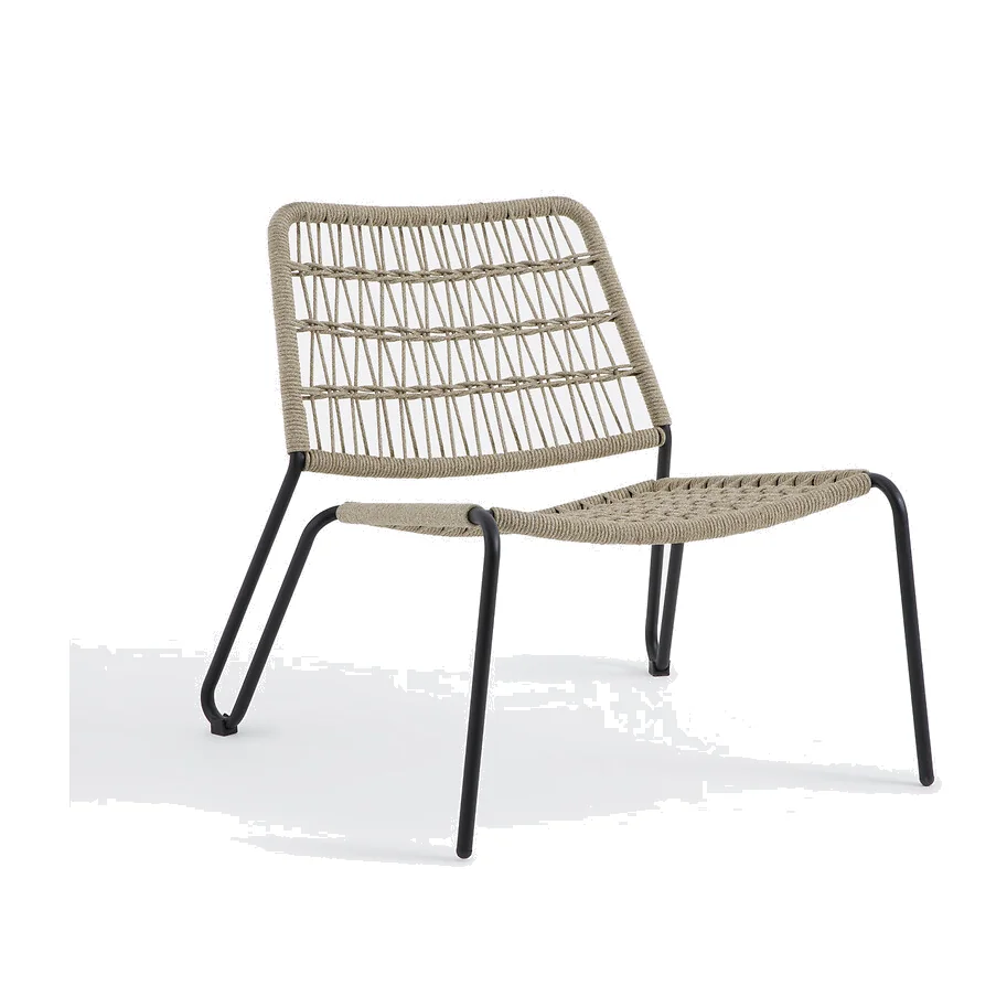 Masix Braided Rope Low Garden Armchair