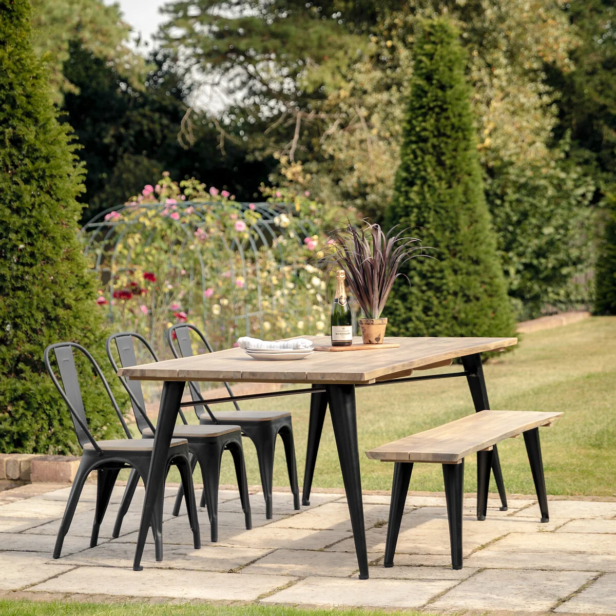 Set of 2 Olmitz Garden Dining Chair – image 4