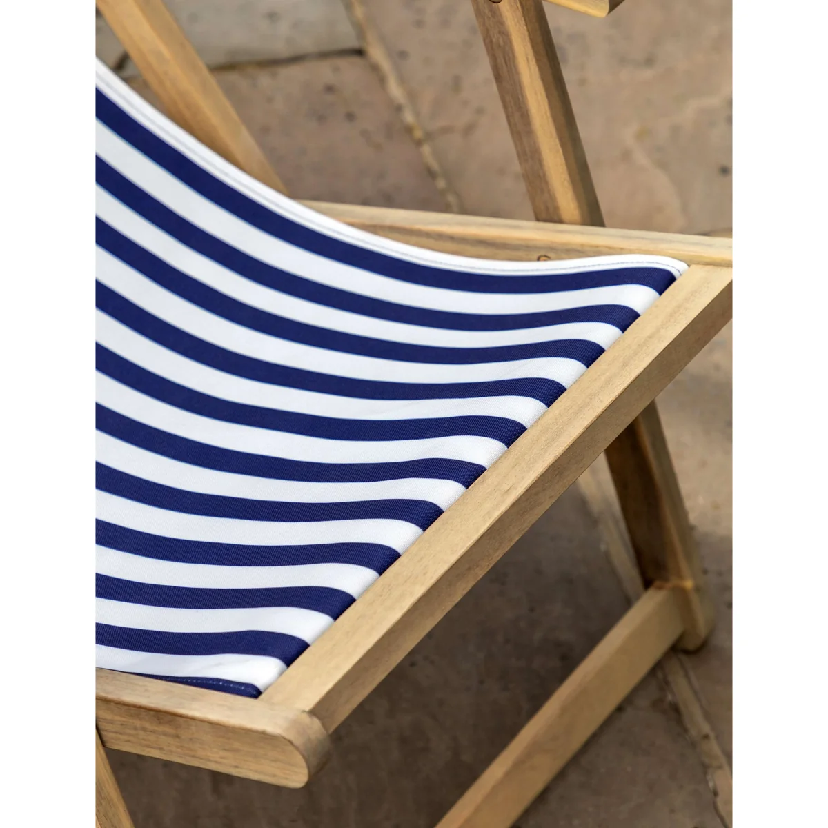Gallery Direct Striped Deck Chair Navy Mix – image 3