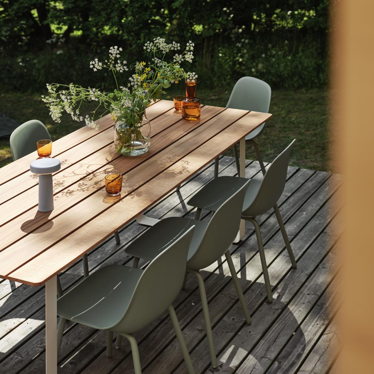 Fiber OUTDOOR Chair plastic material green / Recycled plastic - Muuto – image 3