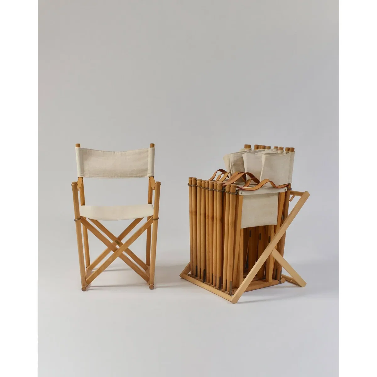 Fredericia Furniture MK16 Folding Chair chair Off white-oiled oak – image 12