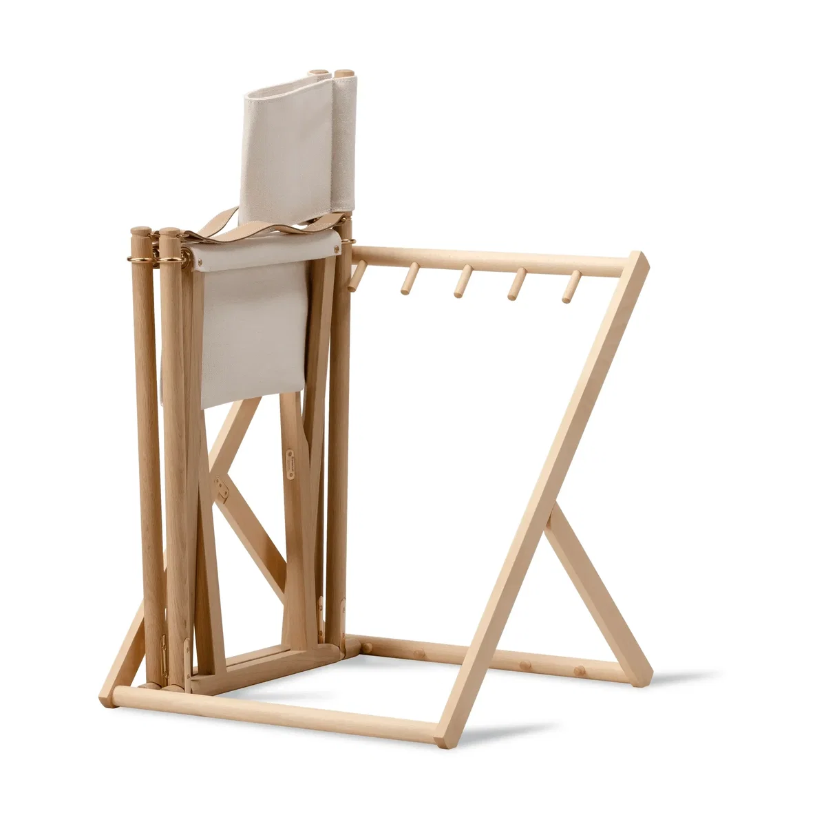 Fredericia Furniture MK16 Folding Chair chair Off white-oiled oak – image 3