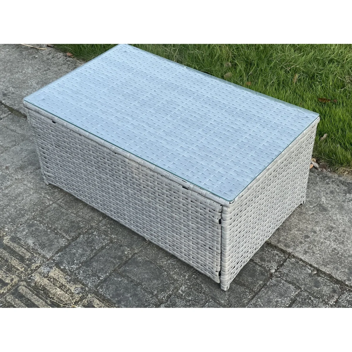 Lounge Outdoor PE Rattan Garden Furniture Set 2 Armchair - Light Grey Mixed – image 2
