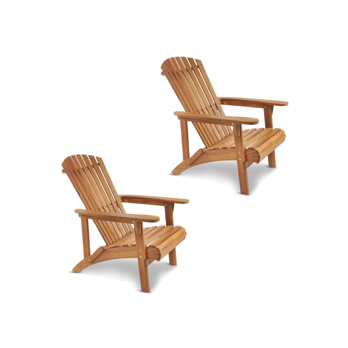 Adirondack Garden Chair Outdoor Patio Chair - Natural / 2