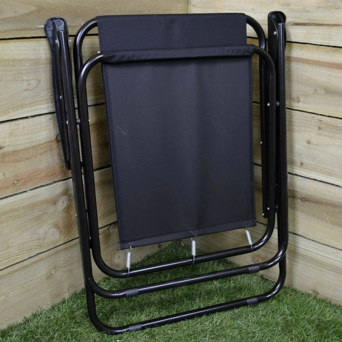 Folding Outdoor Camping Deck Chair - Black – image 2