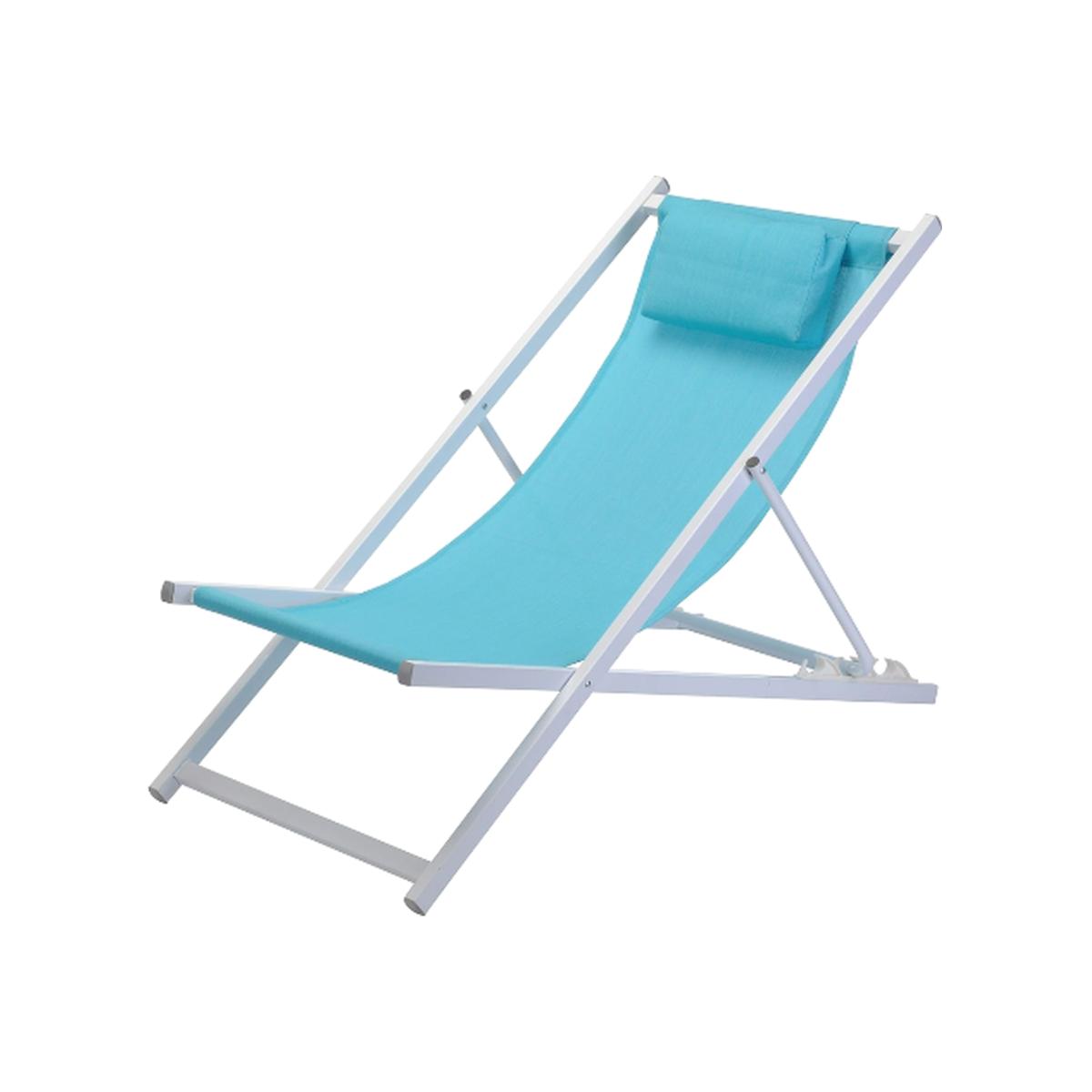 Folding Deck Chair - Blue