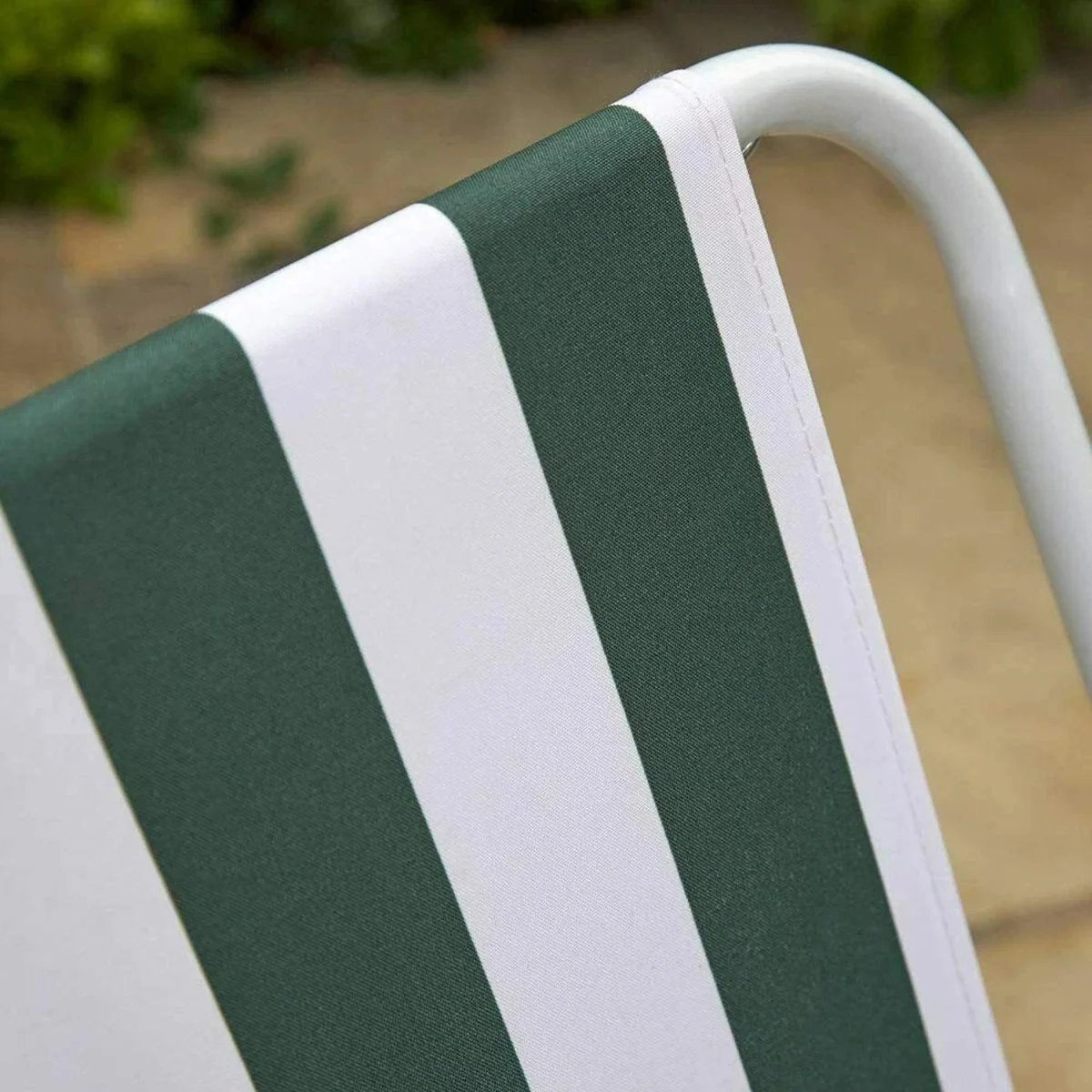 Portable Folding Outdoor Chair - White green – image 3