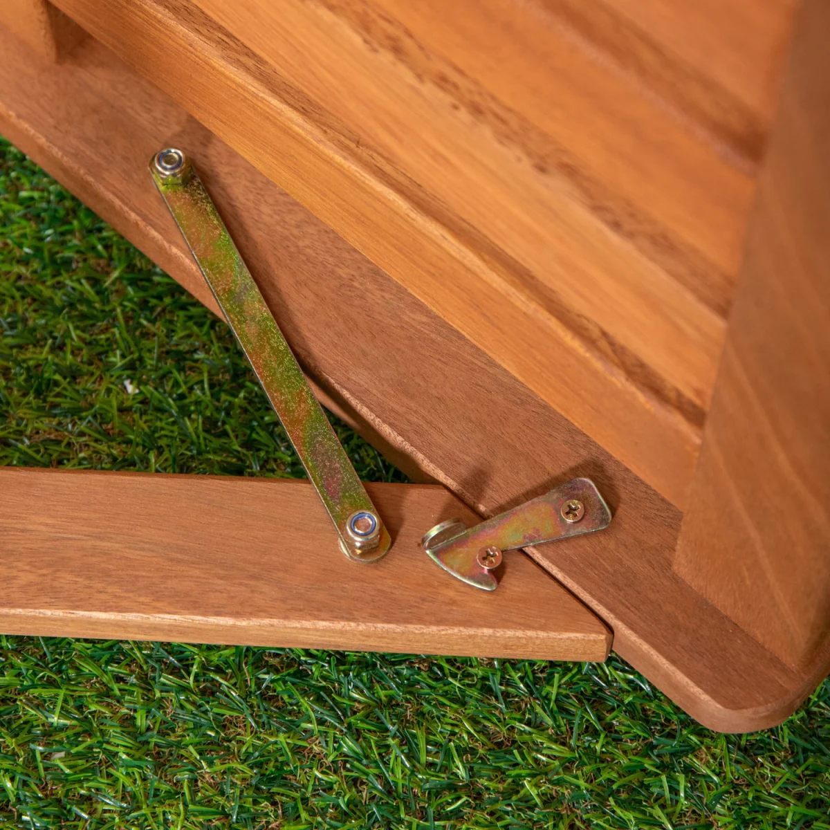 Set of 4 Bowness Outdoor Garden Patio Wooden Folding Chairs - Brown – image 7