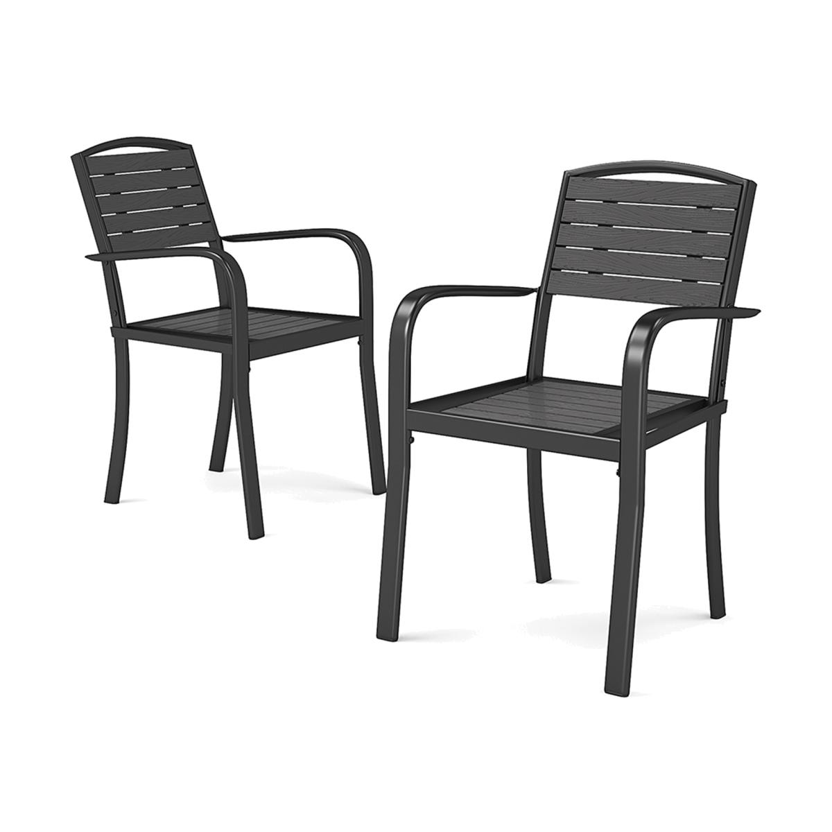Garden Dining Armchairs - Grey / 19kg