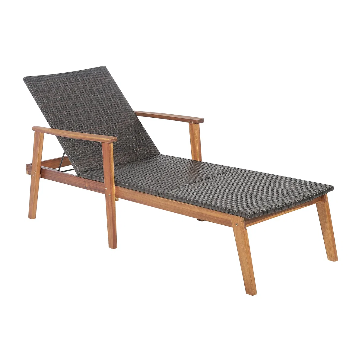 Outdoor Patio Chaise Lounge Chair - Brown