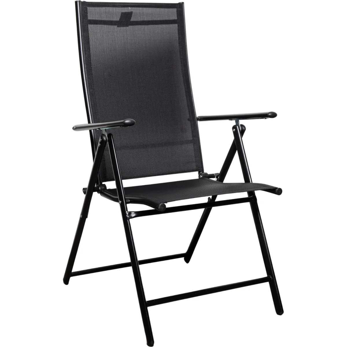 Outdoor Garden Patio Multi Position Reclining Folding Chair in Black - Black – image 10
