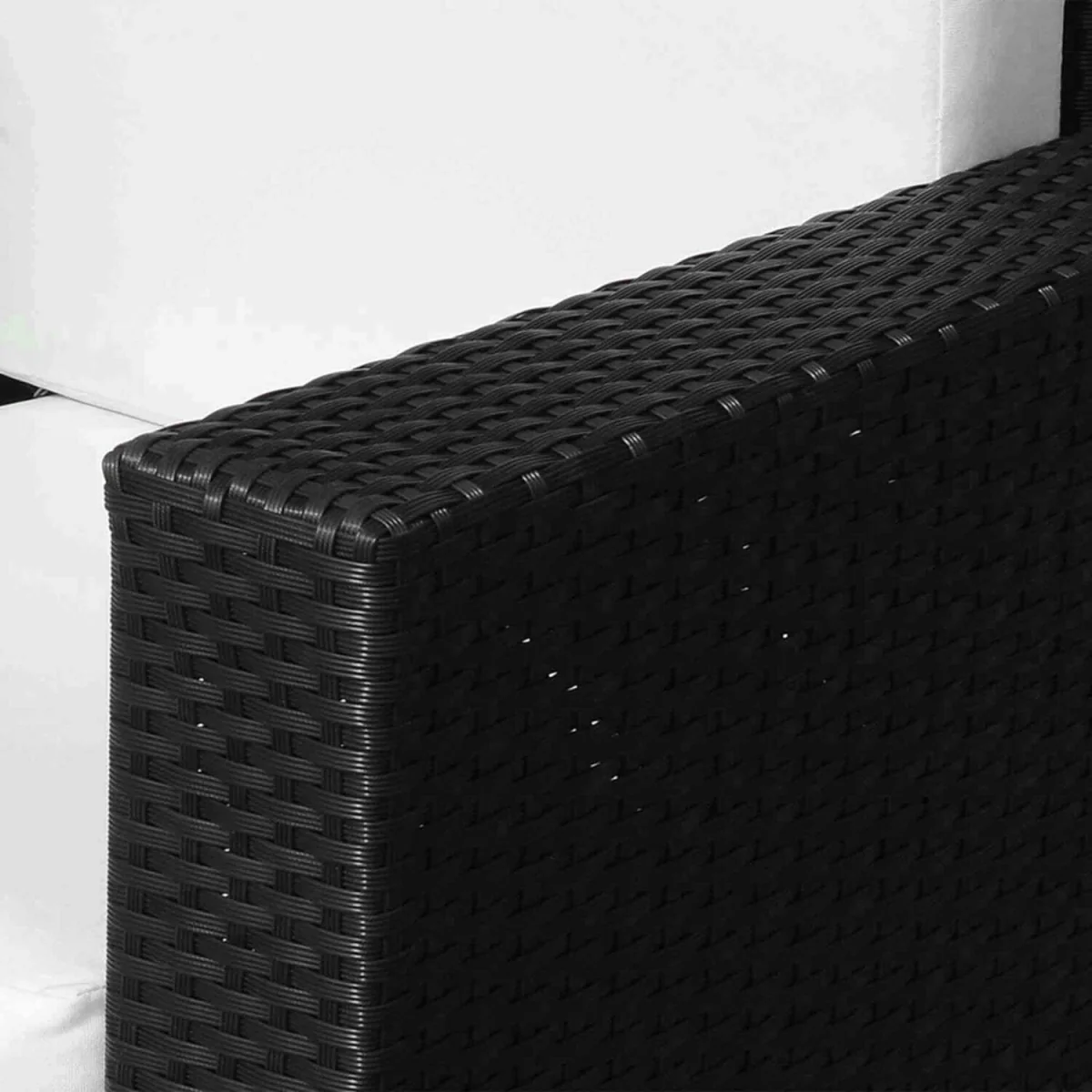 Raco Black Rattan Single Outdoor Armchair with Thick Cushioned Seat and Armrests – image 8
