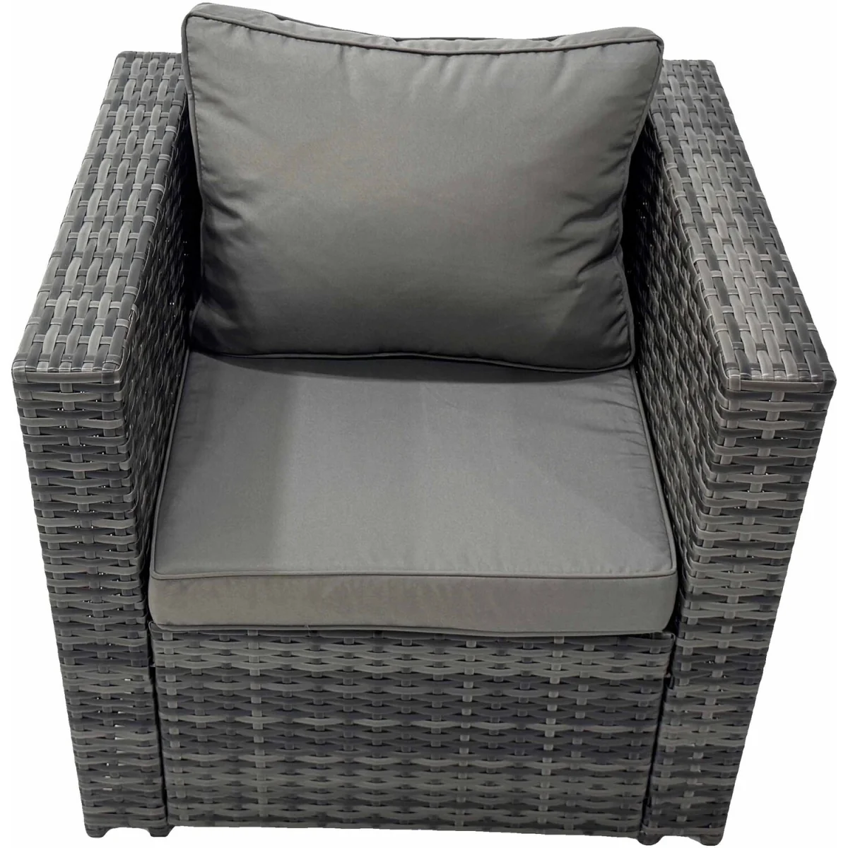 Fimous Dark Grey Mixed Rattan Garden Furniture Set with Dining Table, 2 Chairs and 2 Stools. - Dark Grey Mixed – image 5