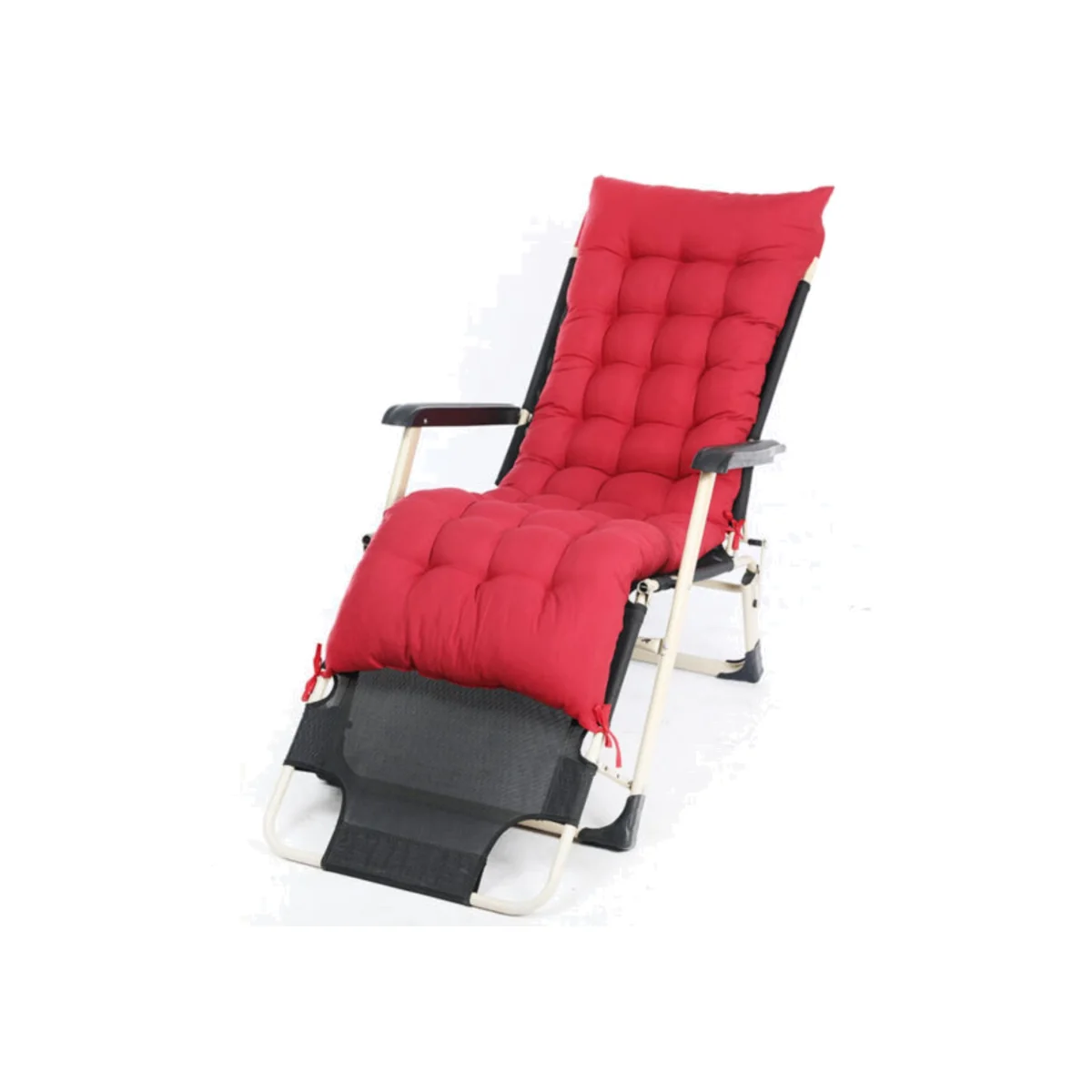 Sun Lounger Garden Chair Cushion Pad - Red – image 1