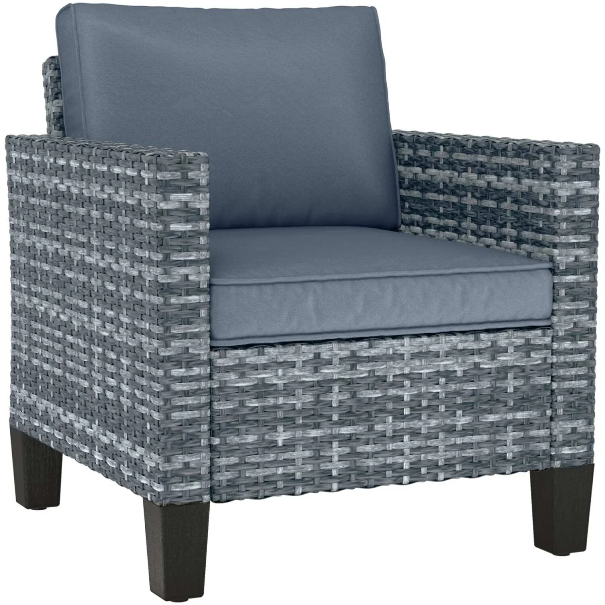 Resa Rattan Grey Outdoor Armchair with Cushion - Wyld Haus – image 3