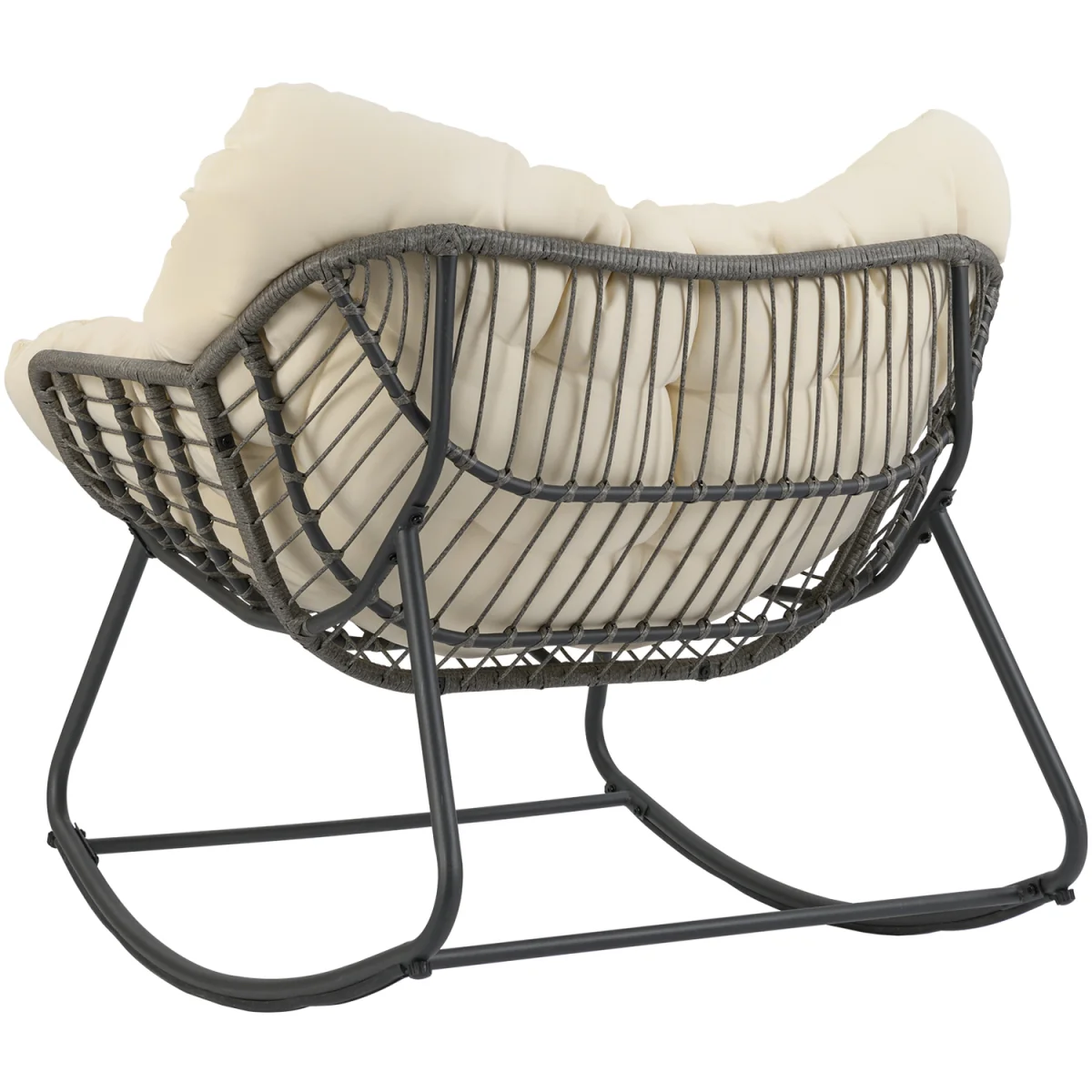 Outdoor Oversized Patio Rocking Chair - Beige – image 5
