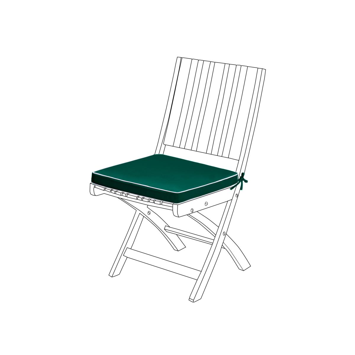 Outdoor Rattan Chair Seat Pad Garden Patio Chair Cushion - Green