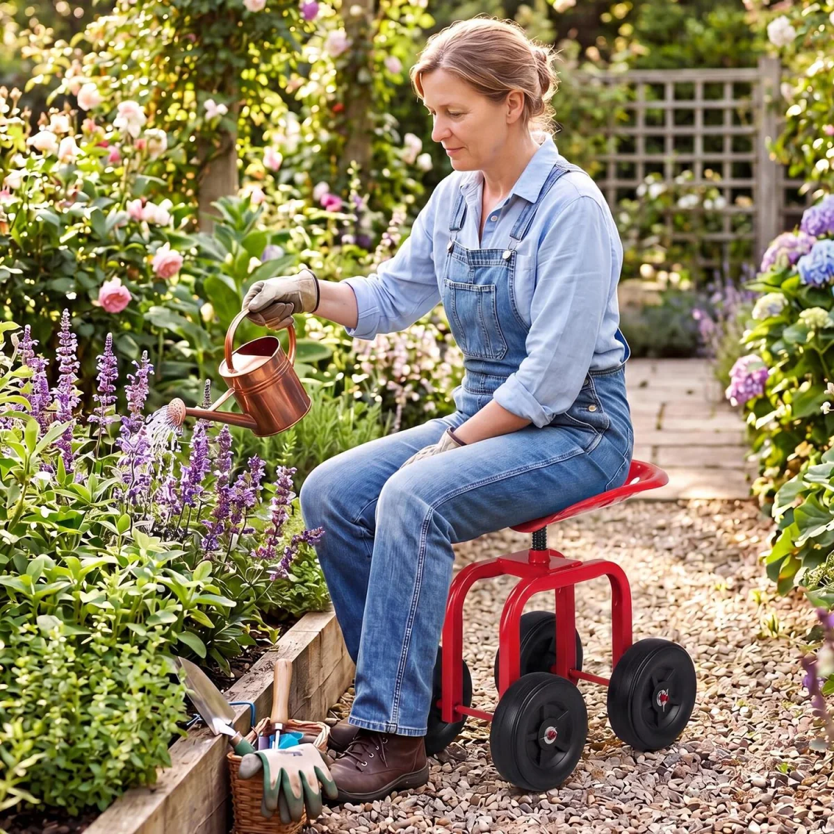 Garden Cart with Seat – image 2