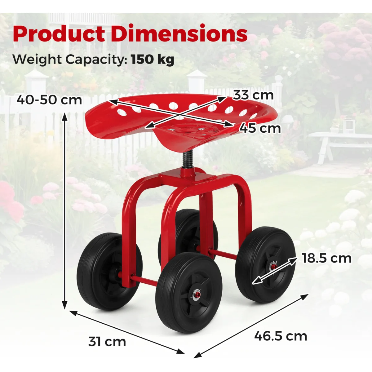Garden Cart with Seat – image 3