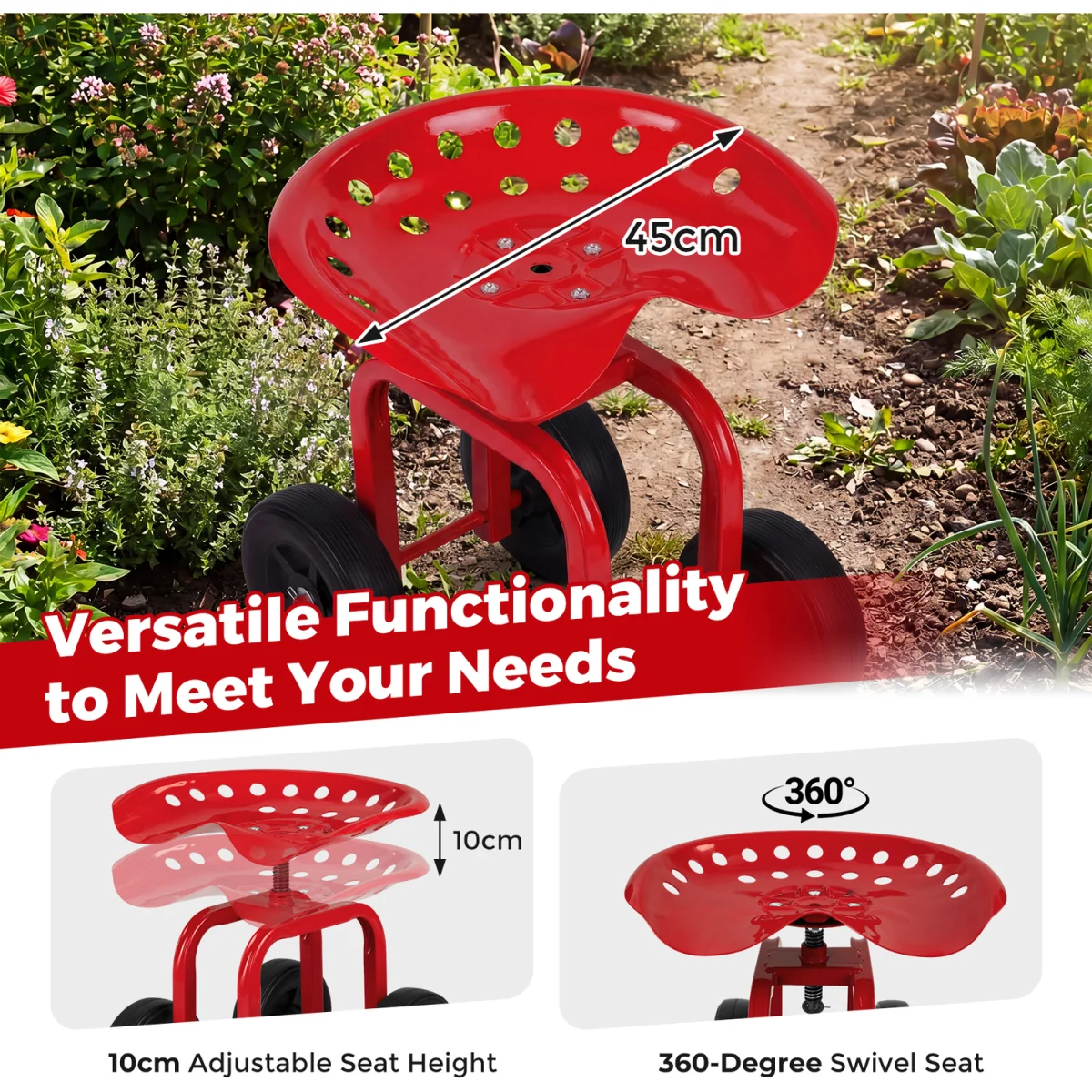 Garden Cart with Seat – image 6