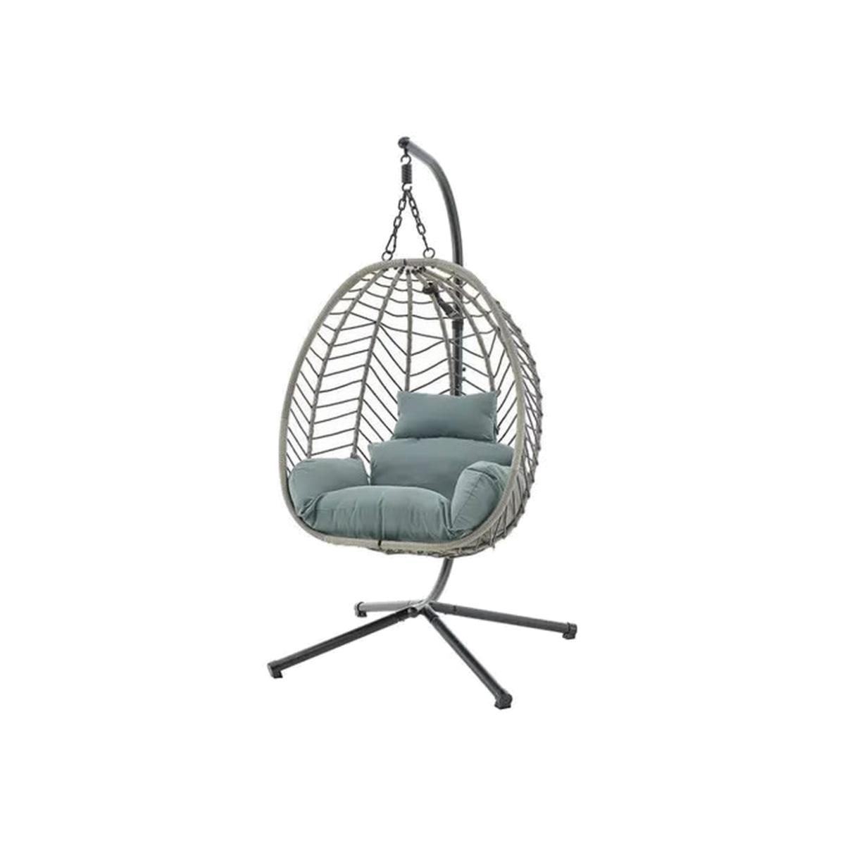 Balinese Egg Chair Outdoor Garden Patio Chair - Grey