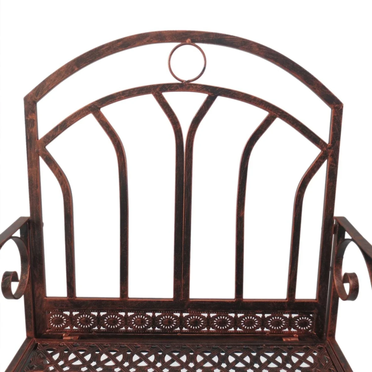 Pabasa Vintage Inspired Metal Bronze Single Outdoor Rocking Armchair – image 8