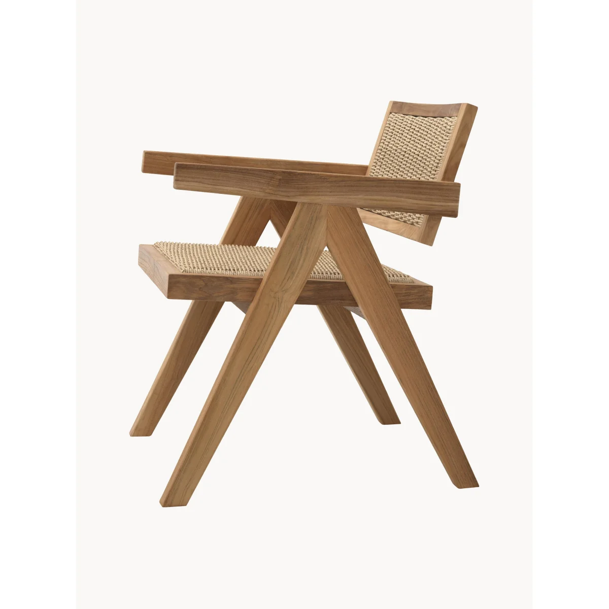 Teak Wood Garden Dining Chair Kristo with Armrests – image 4