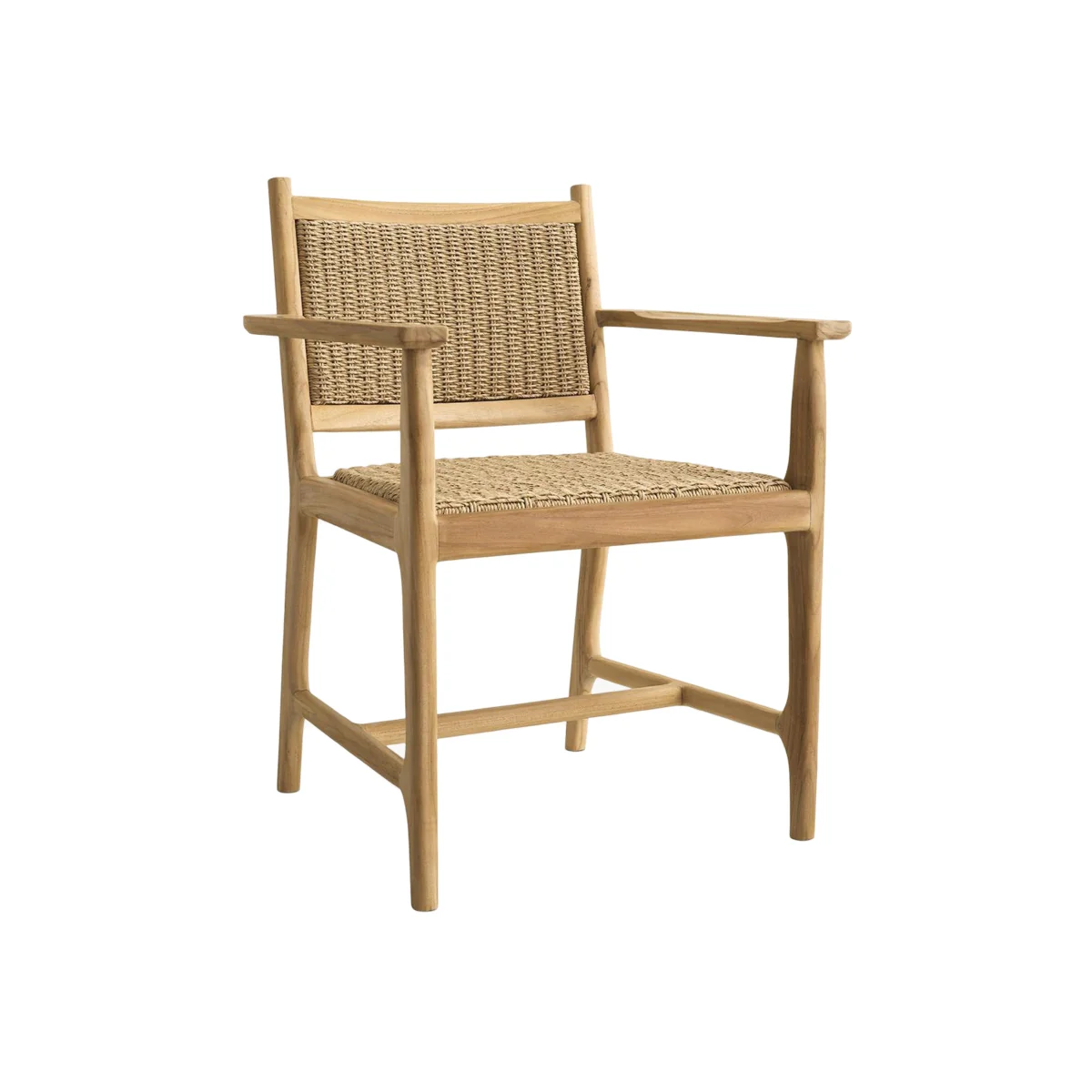 Teak Wood Garden Dining Chair Pivetti with Armrests – image 1