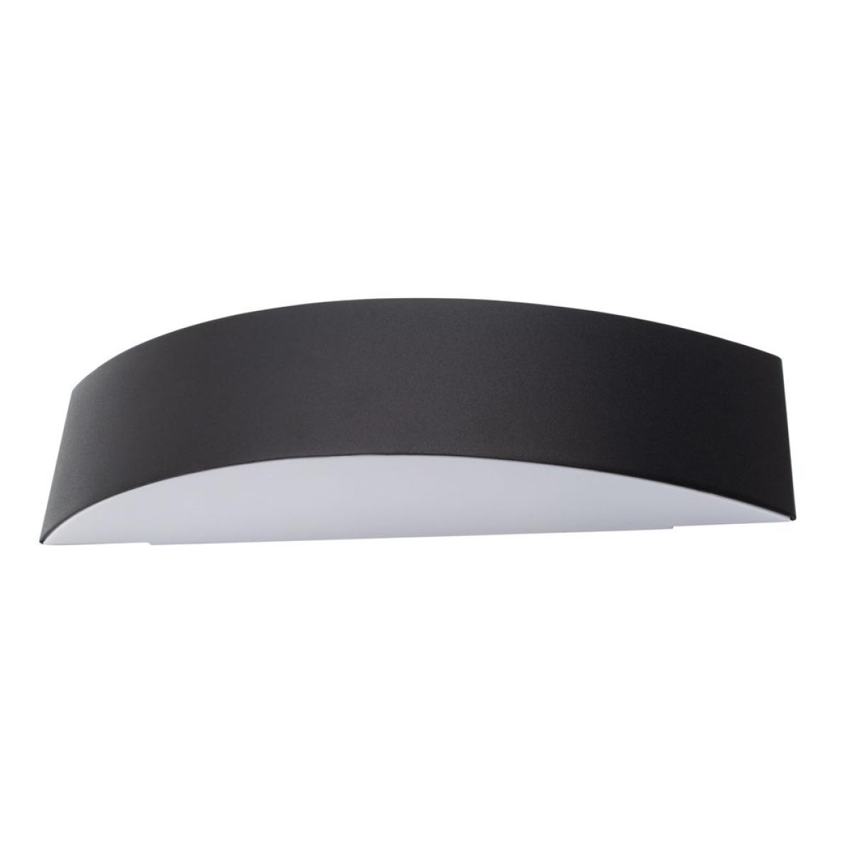 Albie Outdoor Curved LED Up and Down Wall Light, Black – image 6