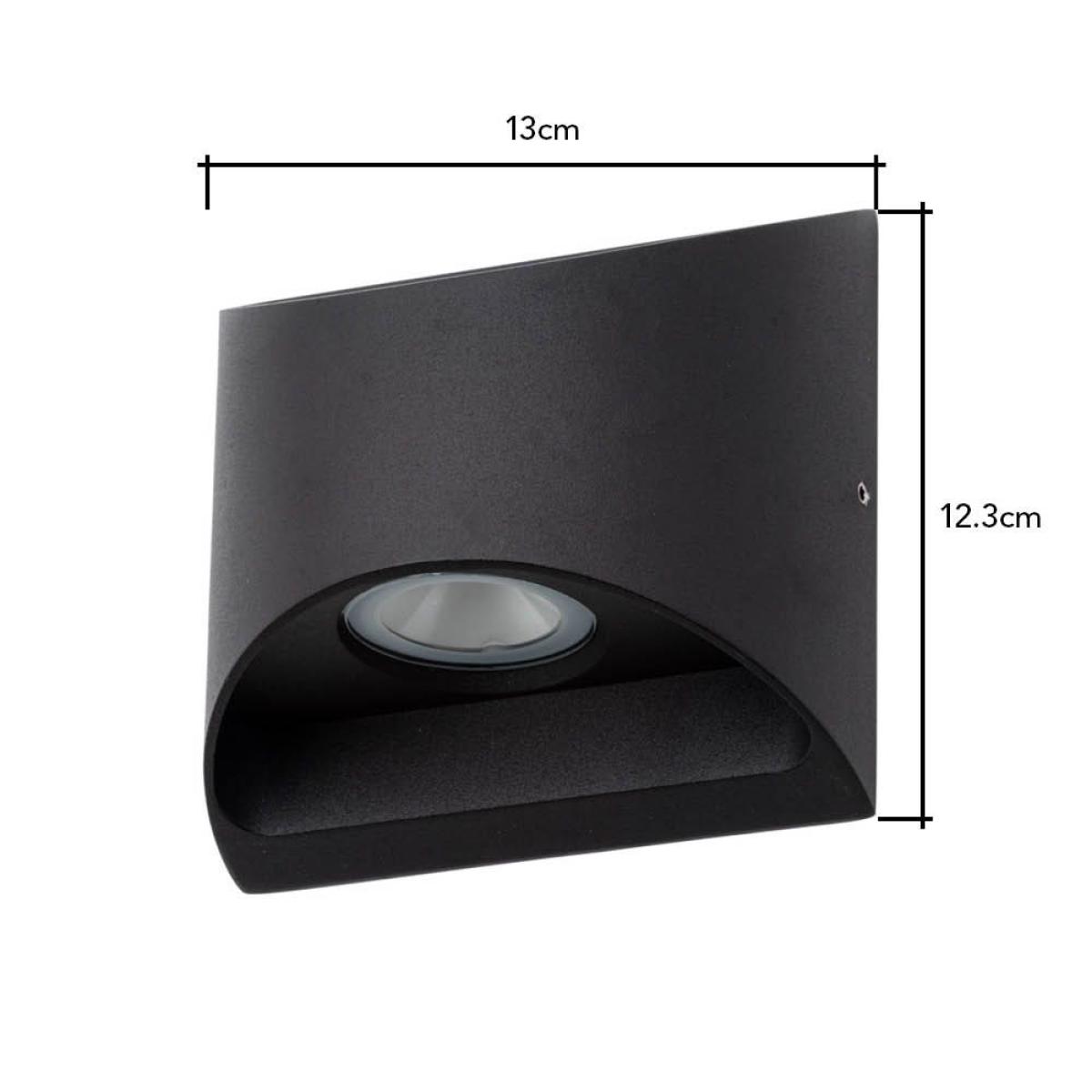 Oscar Outdoor LED Up and Down Wall Light, Black – image 6