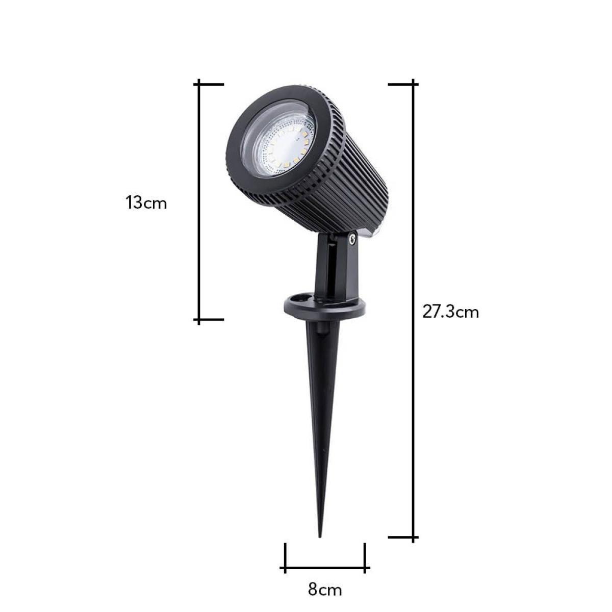 Hunda Outdoor Adjustable Spike Light, Black – image 7