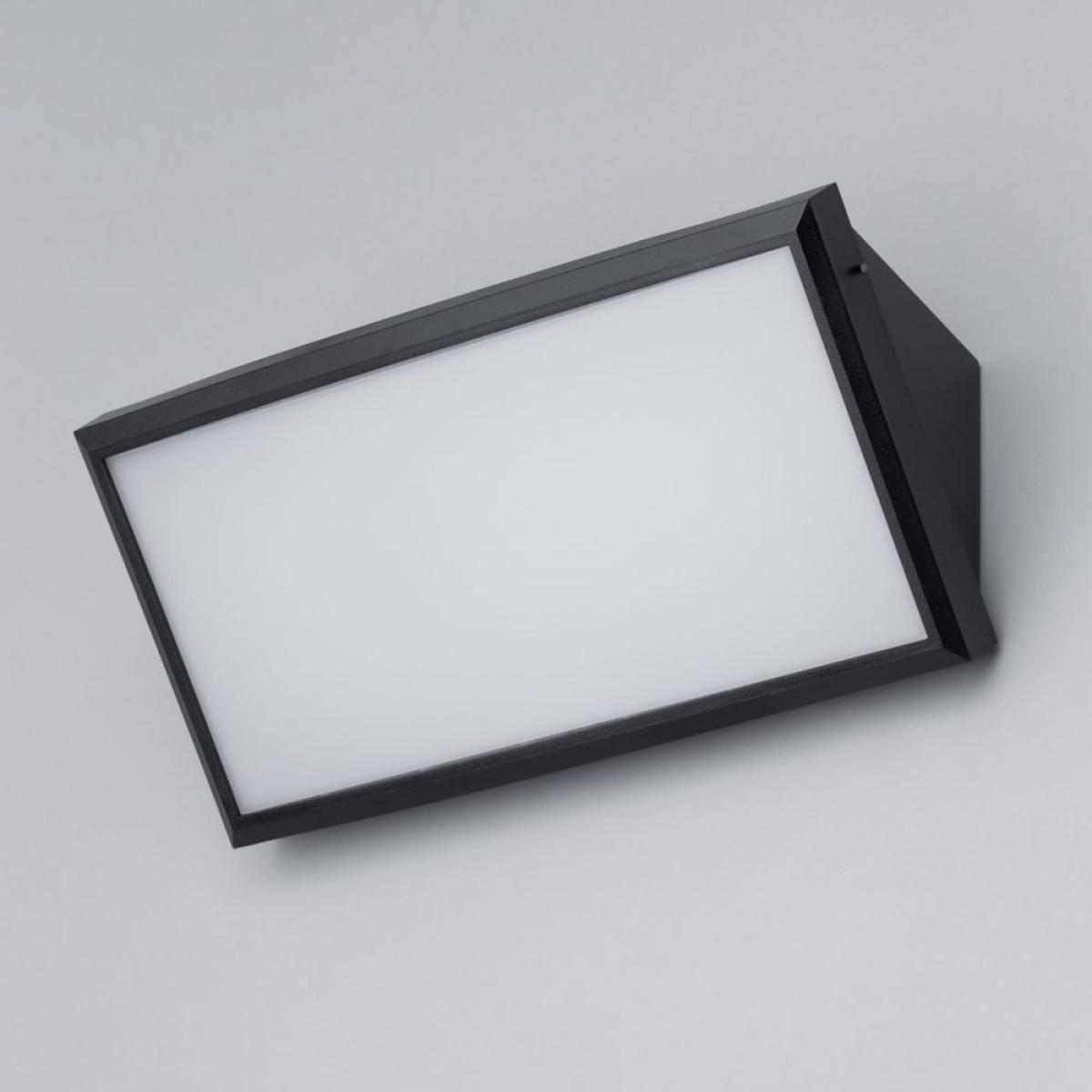 Linga Outdoor LED Wedge Wall Light with Hi-Lo Switch, Black – image 4