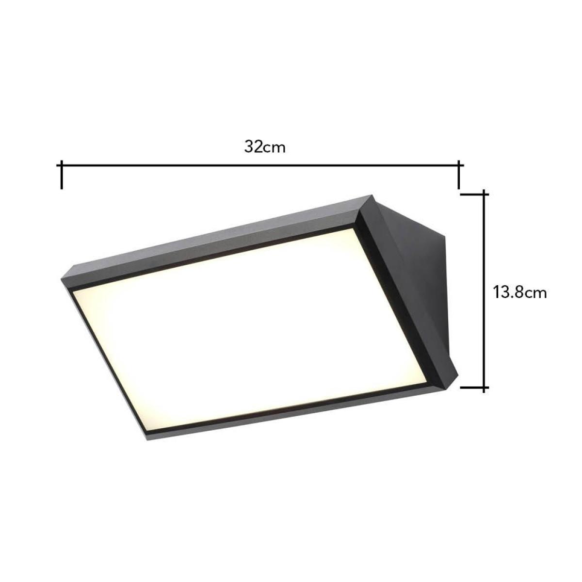 Linga Outdoor LED Wedge Wall Light with Hi-Lo Switch, Black – image 6