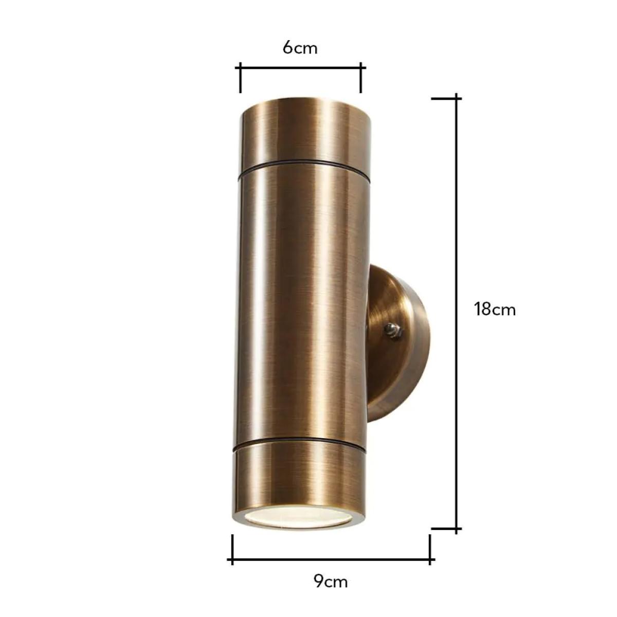 Bruce Solid Brass Outdoor Up & Down Wall Light, Antique Bronze – image 6