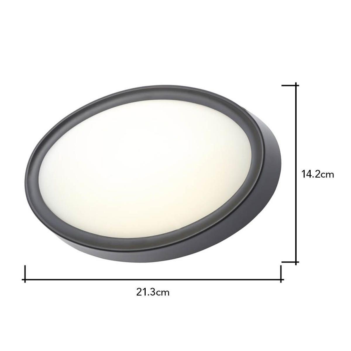 Orkney Outdoor LED Oval Wall Light, Black – image 6