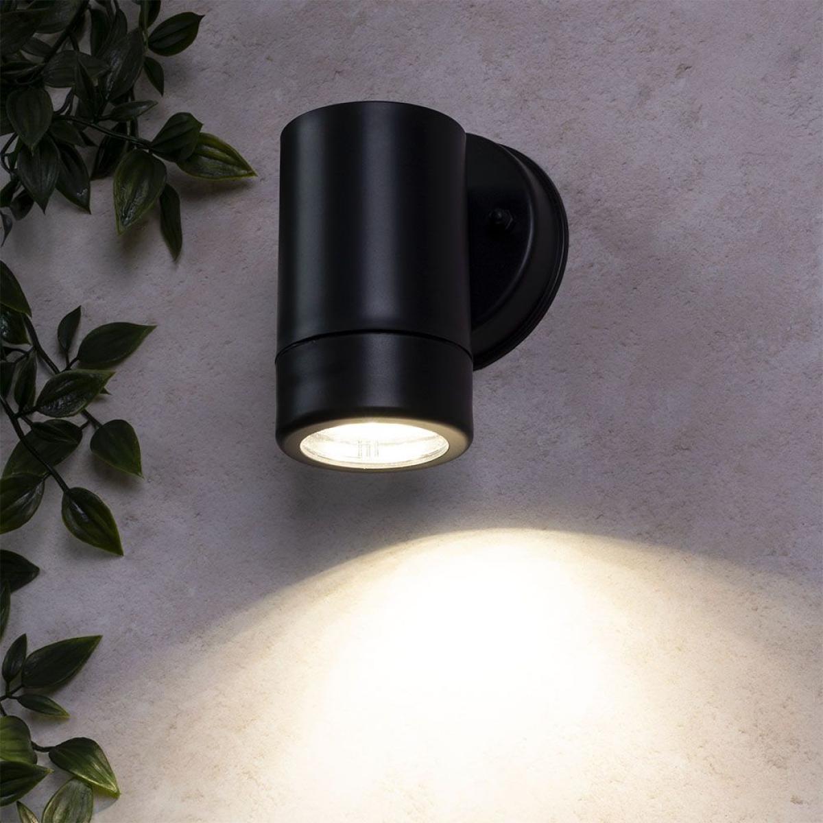Burwick Outdoor Single Up Or Down Wall Light, Black – image 2