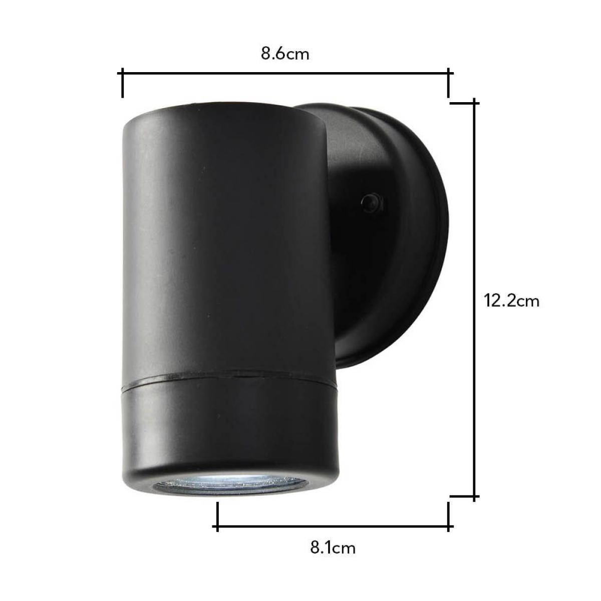 Burwick Outdoor Single Up Or Down Wall Light, Black – image 6