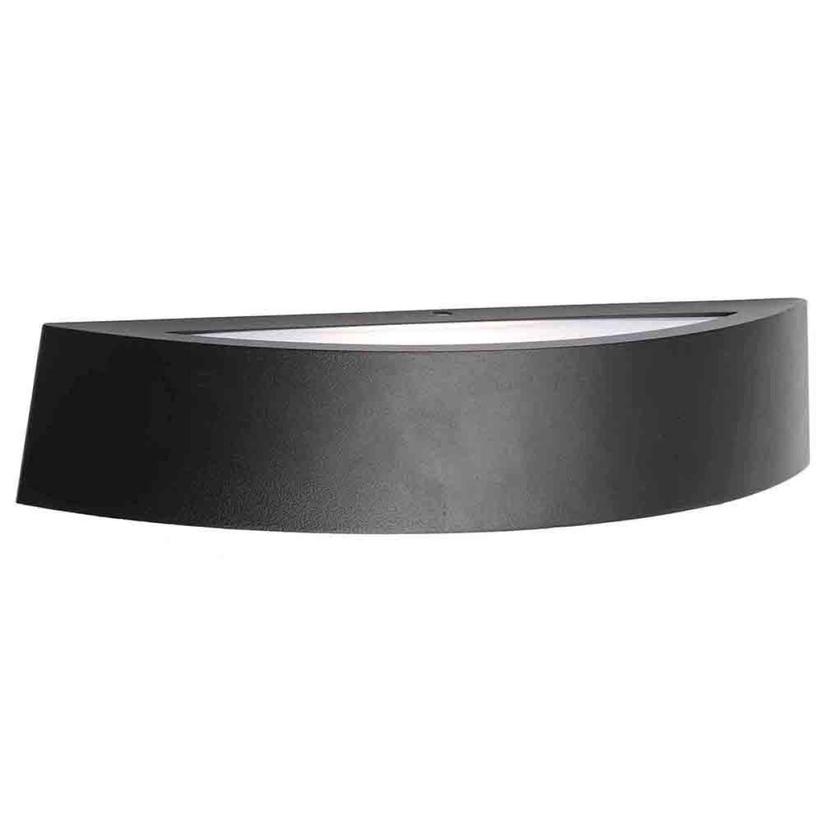 Stanley Brenta Outdoor Curved Aluminium Up & Down Wall Light, Black – image 3