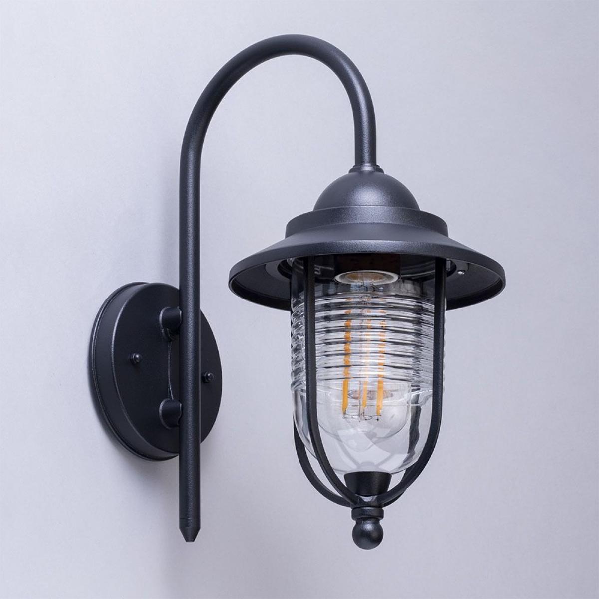 Walker Outdoor Fishermans Style Wall Light, Black – image 4