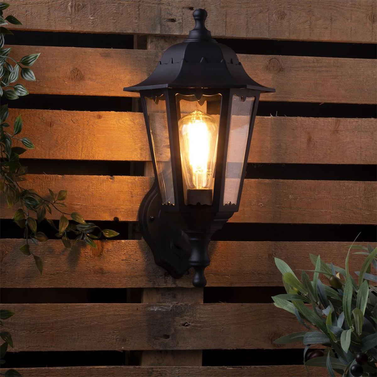 Ferris Outdoor Polycarbonate Wall Lantern, Black – image 2