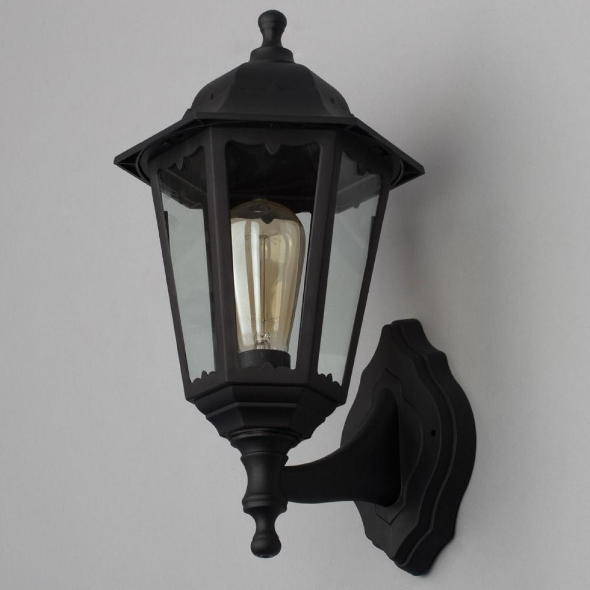 Ferris Outdoor Polycarbonate Wall Lantern, Black – image 4