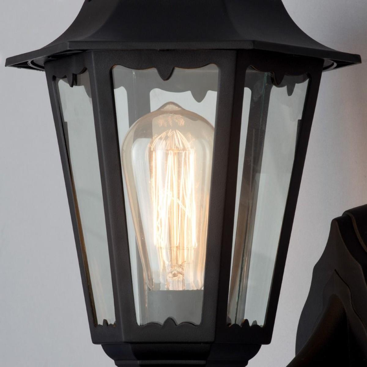 Ferris Outdoor Polycarbonate Wall Lantern, Black – image 5