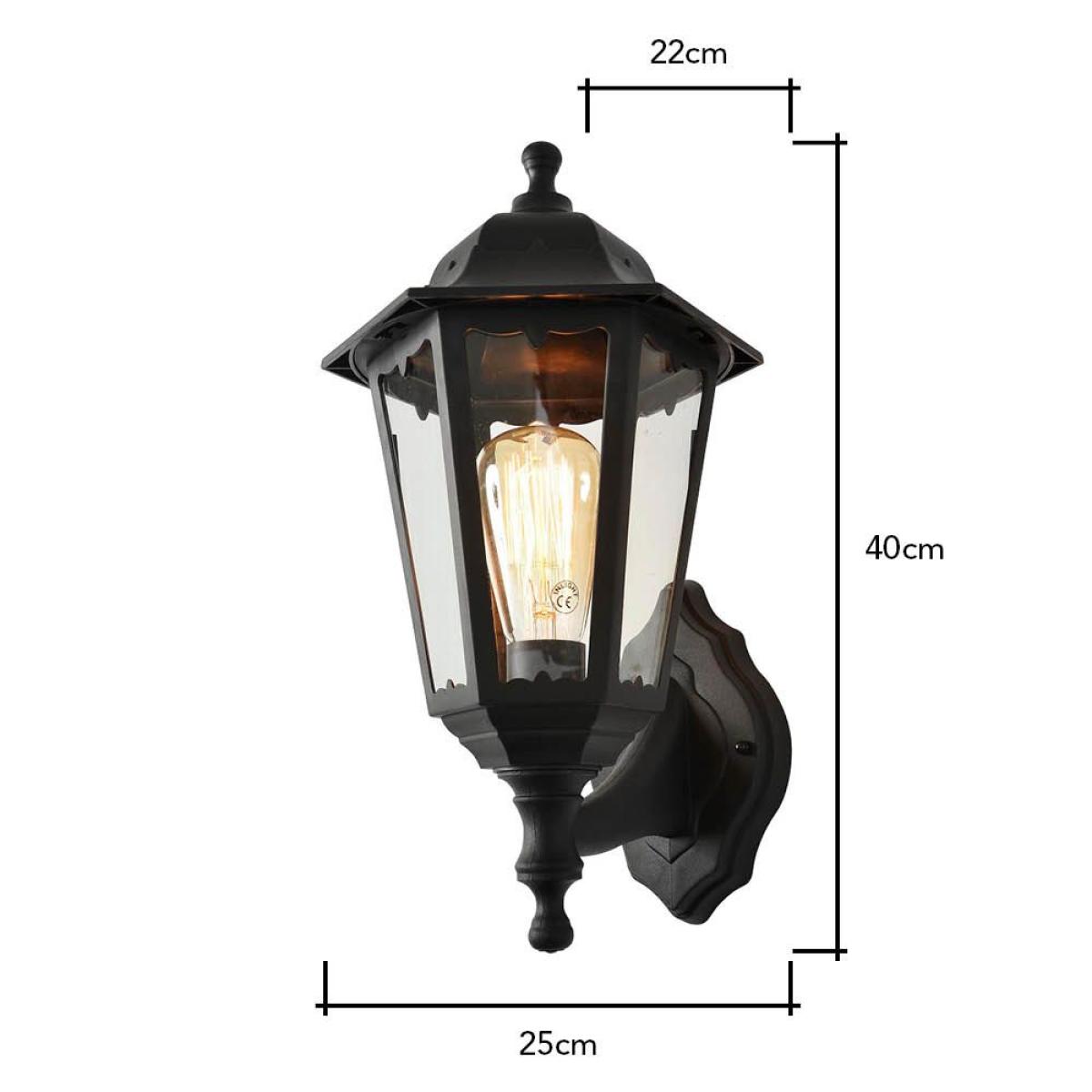 Ferris Outdoor Polycarbonate Wall Lantern, Black – image 6