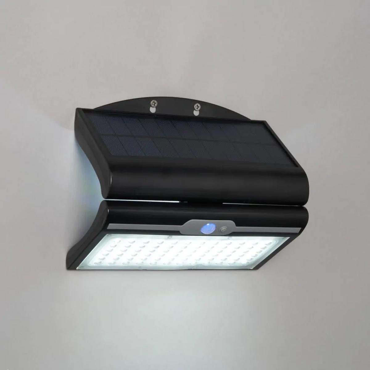 Hesper 6 Watt LED Outdoor Solar Flood Light with Sensor, Black – image 3