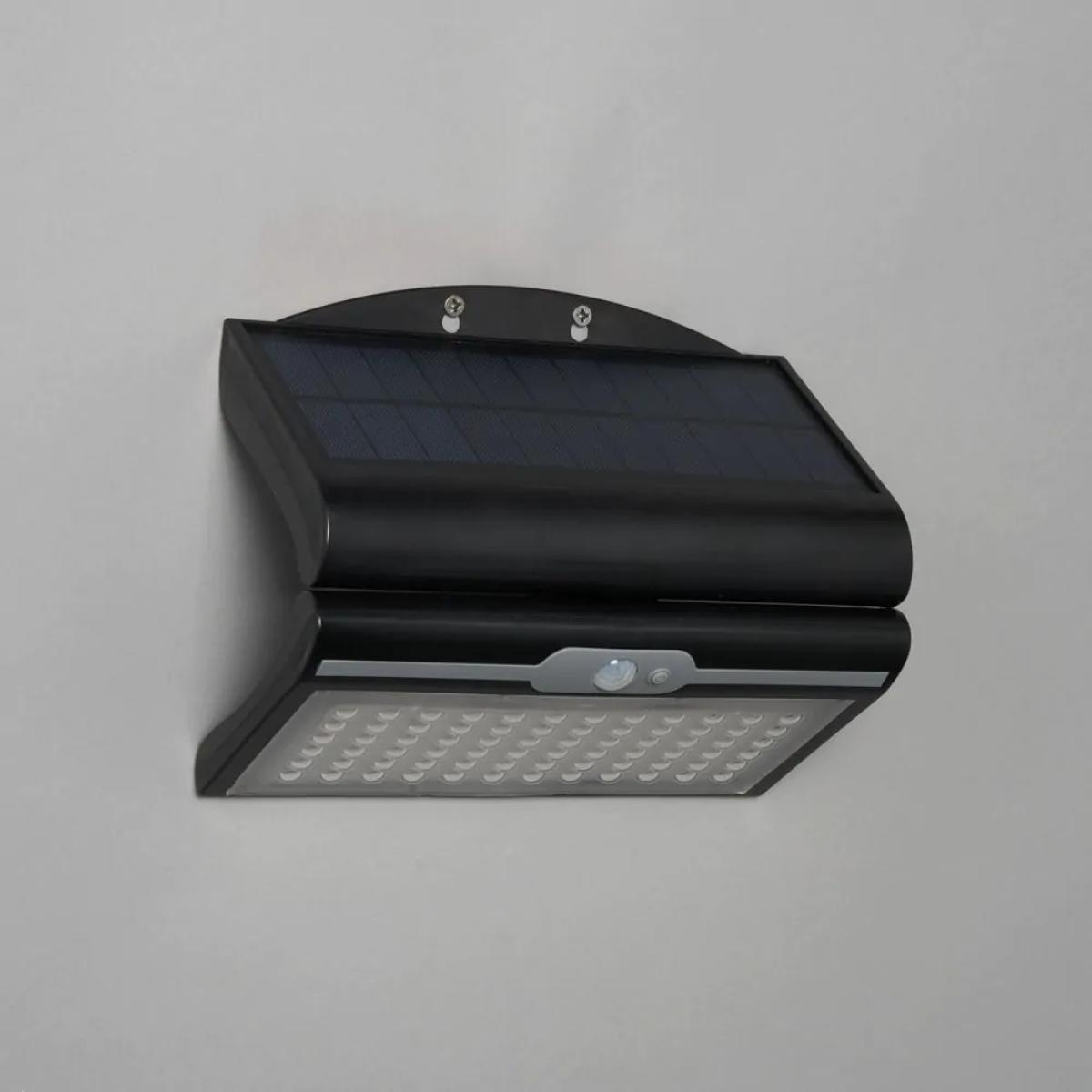 Hesper 6 Watt LED Outdoor Solar Flood Light with Sensor, Black – image 4