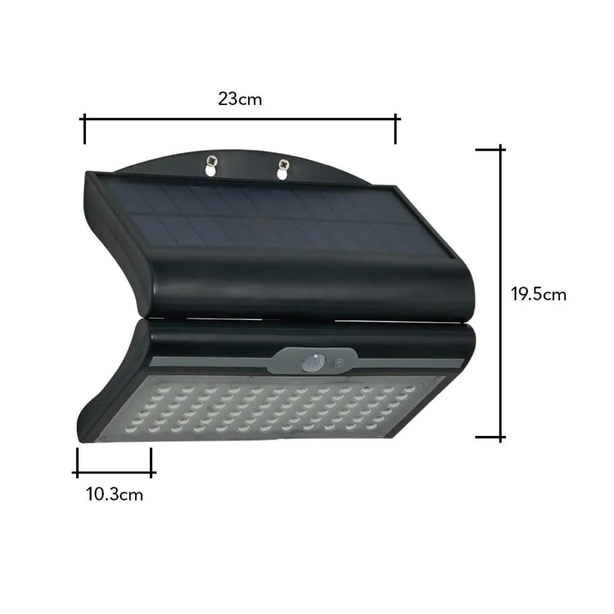Hesper 6 Watt LED Outdoor Solar Flood Light with Sensor, Black – image 6