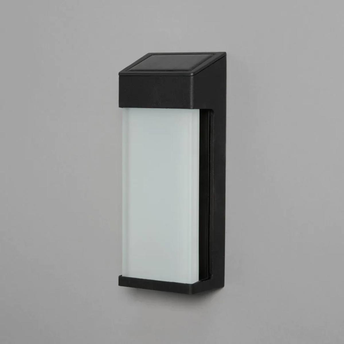 Gunay LED Outdoor Solar Wall Light, Black – image 4