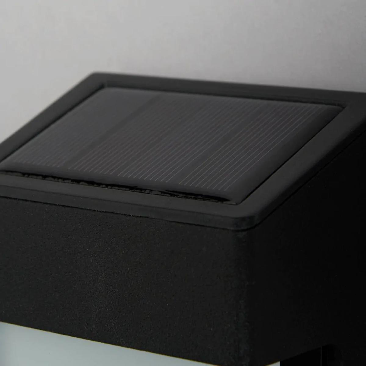 Gunay LED Outdoor Solar Wall Light, Black – image 5